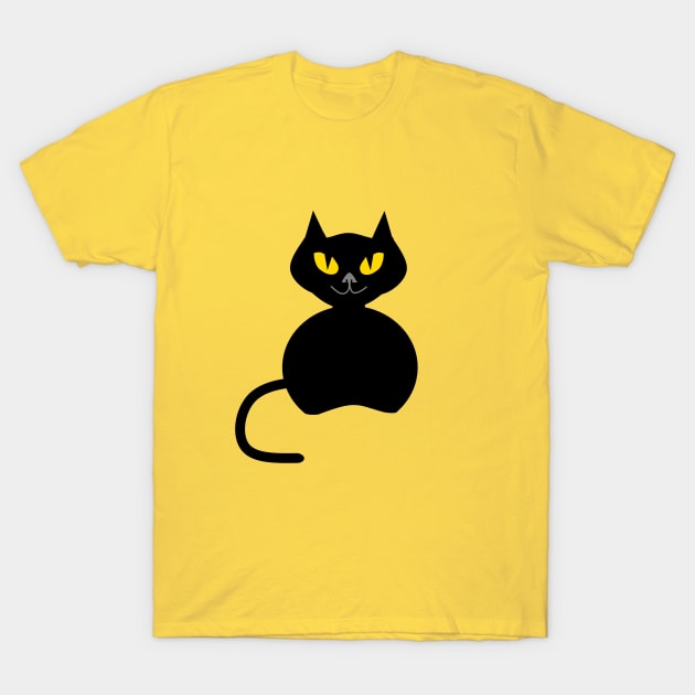 HAPPY Halloween Black Cat T-Shirt by SartorisArt1